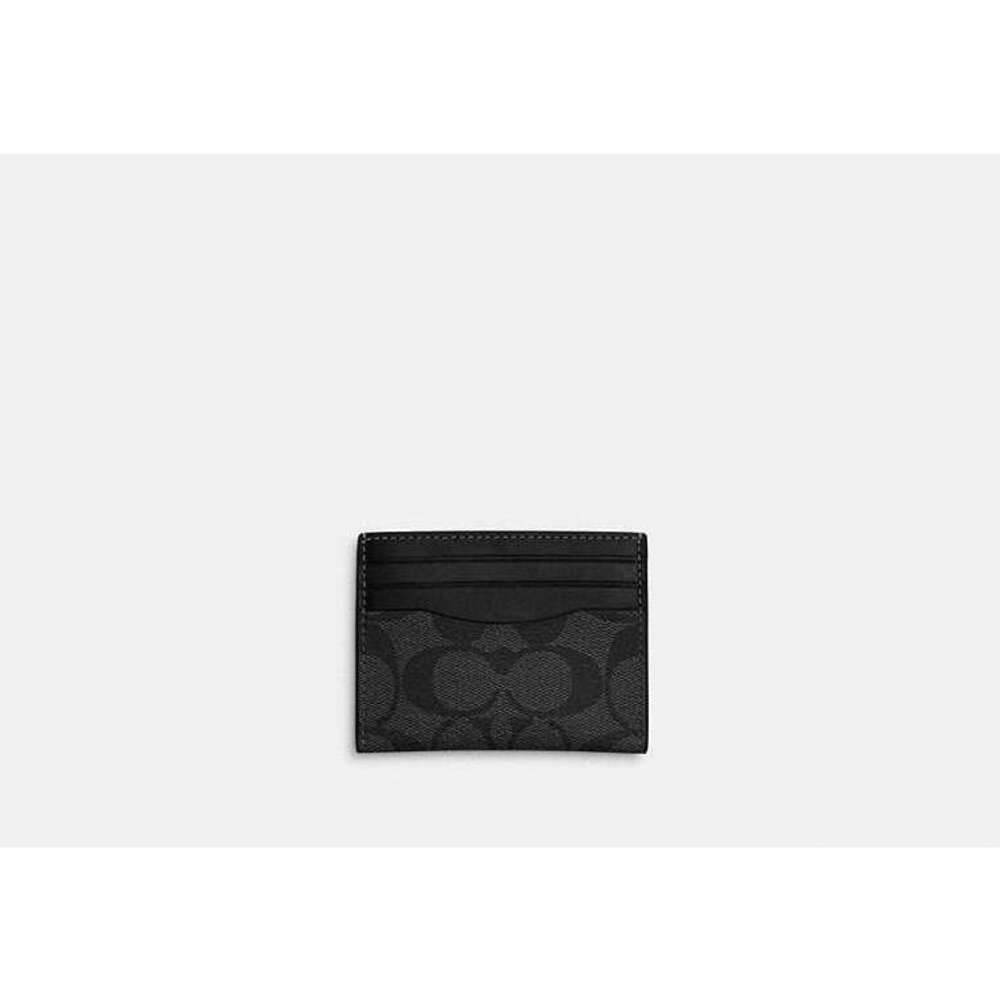 Coach Slim Id Card Case In Signature Canvas